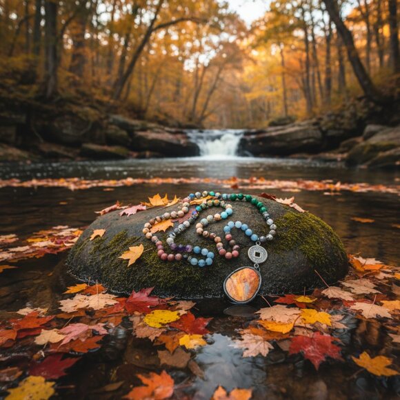 Bohemian Rainbow Beaded Chic Long Necklace Coin Bumble Bee Jasper Pendant - Picture 5 of 16